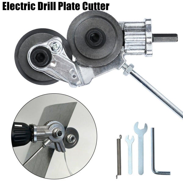 Electric Drill Plate- Cutter Sheet Metal Nibbler Precise Cutting