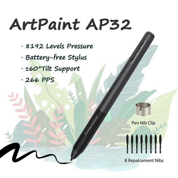 M10k Pro 10 * 6.25'' Graphic Pen Tablet Drawing Board with 8192 Pressure Batt... Carousel 2