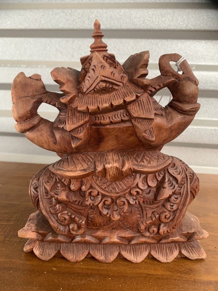 Hand carved teak Ganesh Carousel 4