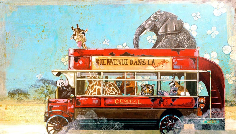 Free Shipping 1 Panel Canvas Wall Art - Let's go Carousel 1