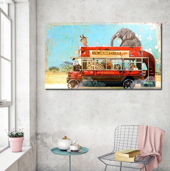 Free Shipping 1 Panel Canvas Wall Art - Let's go Carousel 2