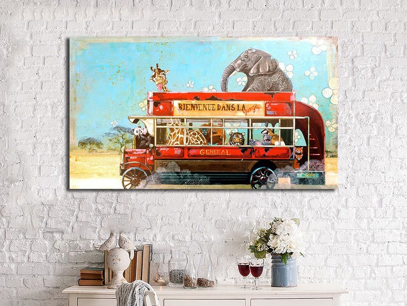 Free Shipping 1 Panel Canvas Wall Art - Let's go Carousel 3