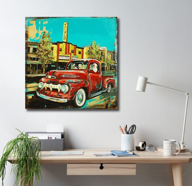 Free Shipping 1 Panel Canvas Wall Art - Dog Days of Summer Carousel 2