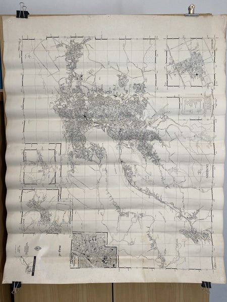 VINTAGE MAP: Dunedin / Mosgiel / Balclutha / Fairfield 1972 Carousel 2