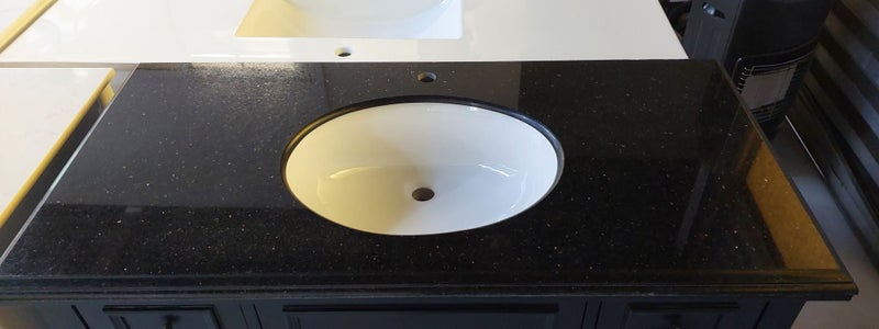 Merit Single Vanity W120cm - Black Marble Top *45% OFF* Floor Display Model Carousel 2