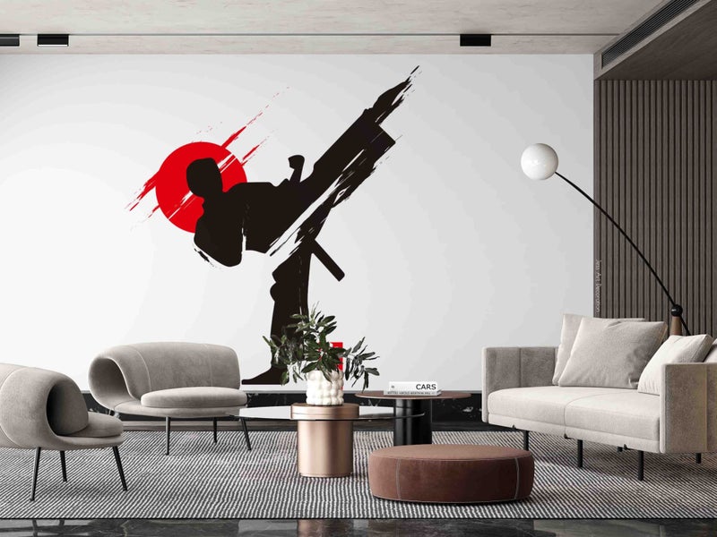 3D Abstract Taekwondo Sport Pattern Wall Mural Wall Decor Peel & Stick Wallpaper Carousel 2