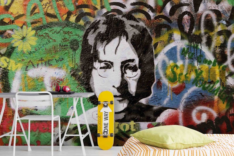 3D Artistic Graffiti Man Face Wall Mural Wall Decor Peel & Stick Wallpaper Carousel 1