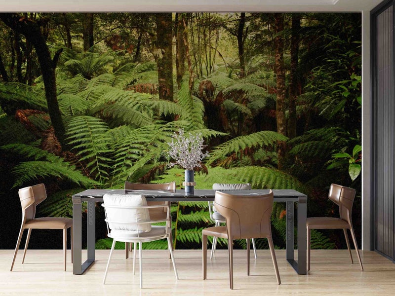 3D Landscape Jungle Green Leaves Wall Mural Wall Decor Peel & Stick Wallpaper Carousel 2