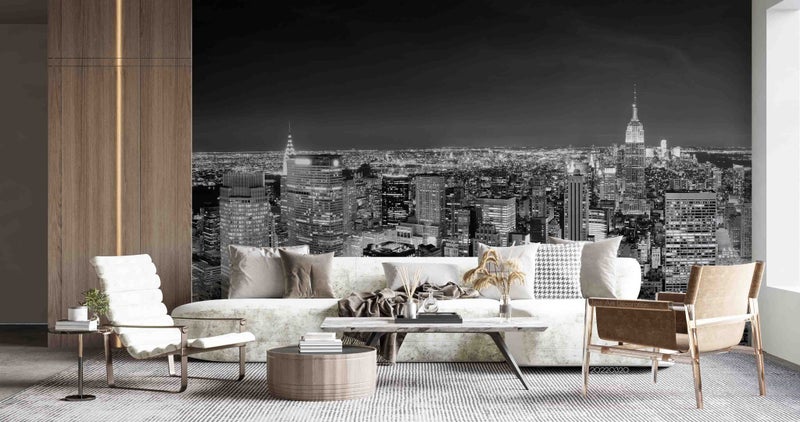 3D Night City Light Scenery Wall Mural Wall Decor Peel & Stick Wallpaper Carousel 1