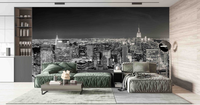 3D Night City Light Scenery Wall Mural Wall Decor Peel & Stick Wallpaper Carousel 2