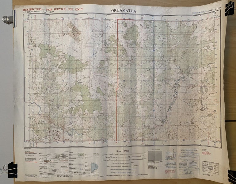 VINTAGE MAP: 'ORUAMATUA' NZMS Sheet N122/9, 1st edition Carousel 2