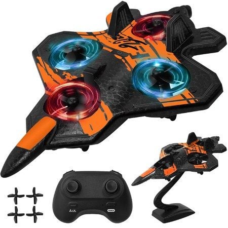 Remote Control Airplane for Beginners,2.4GHz V17 Jet Fighter Stunt RC Airplanes Carousel 1