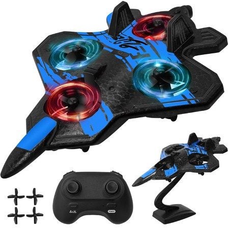 Remote Control Airplane for Beginners,2.4GHz V17 Jet Fighter Stunt RC Airplanes Carousel 1