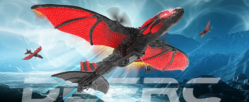 RC Plane,2.4GHz Remote Control Dragon Plane Toys,2CH 6-axis Gyro Stabilizer RTF Carousel 2