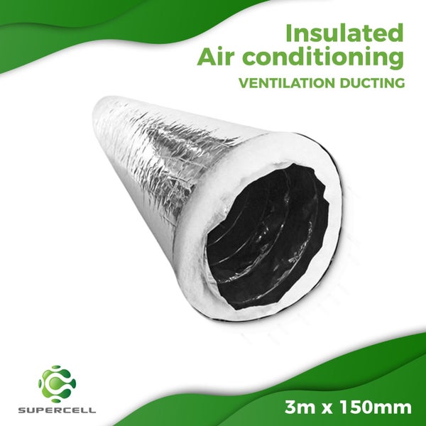 3 METER INSULATED FLEXIBLE AIR CONDITIONING, VENTILATION DUCTING Carousel 1