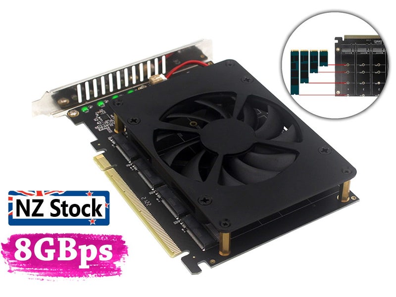 4 Port M.2 NVME SSD to PCI Express Adapter Sale - Sale Deal Carousel 1
