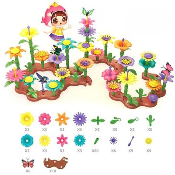 Vibe Geeks Flower Garden Building Toy Educational Activity Toy For Girls Carousel 1