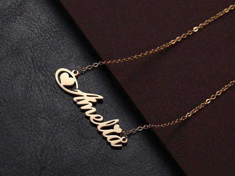 Custom Name Necklace Women Personalized Nameplate Birthday Gift Lady Carousel 2