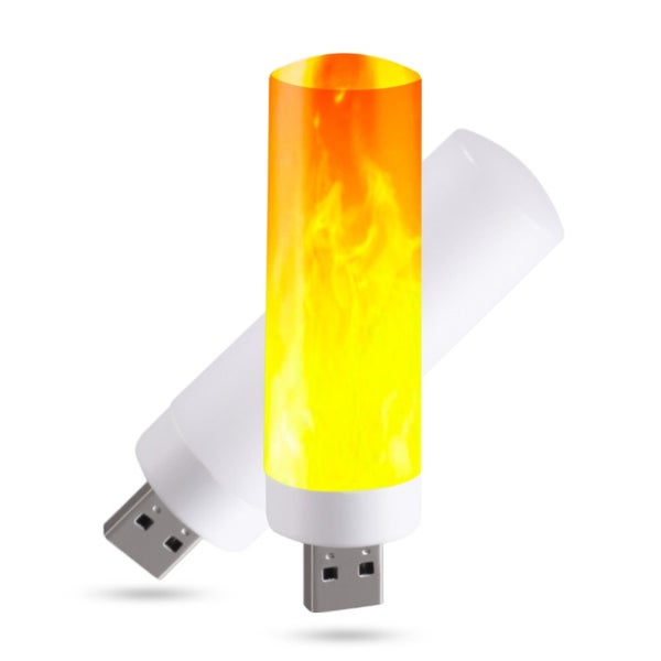 USB Atmosphere Light LED Flame Flashing Candle Lights Book Lamp Carousel 2