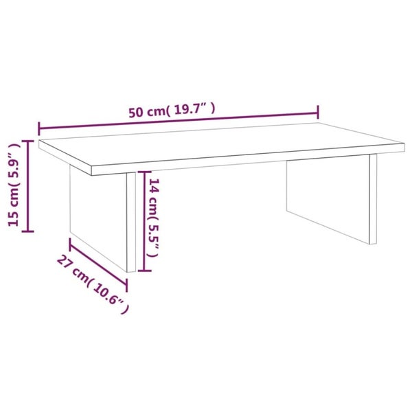 Monitor Stand 50x27x15 Cm Solid Wood Pine Notkia Carousel 2