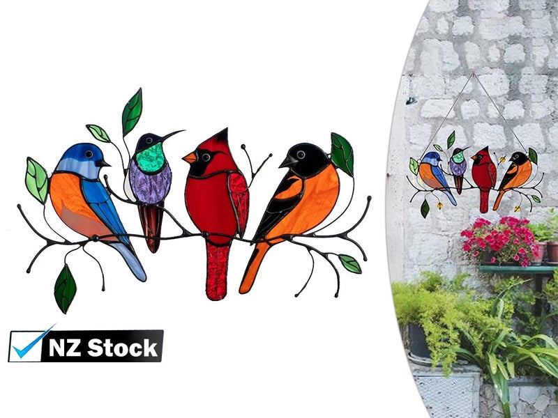 PTN New Wall Hanging Birds Window Suncatcher Ornament Sale Sale Carousel 1