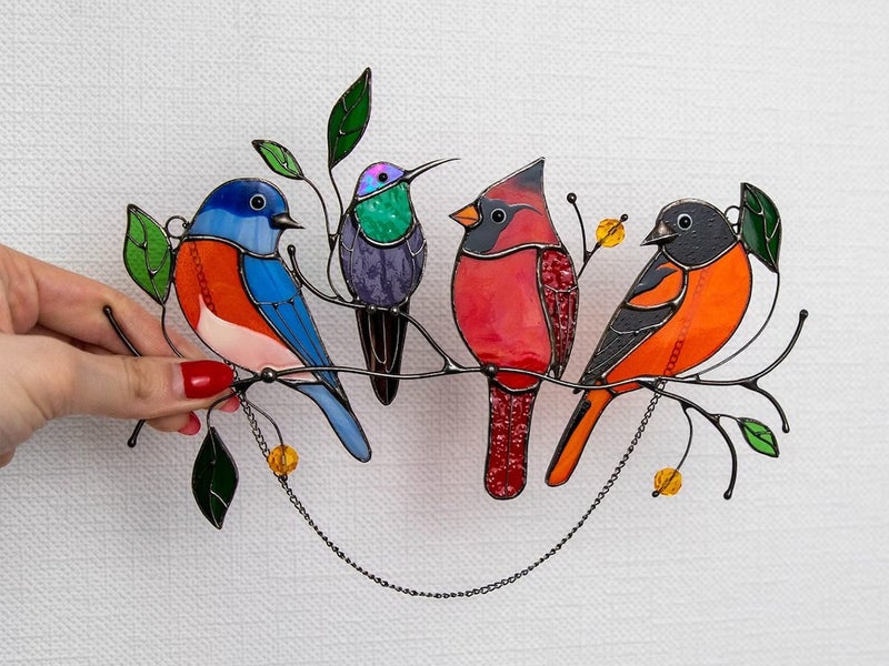 PTN New Wall Hanging Birds Window Suncatcher Ornament Sale Sale Carousel 8