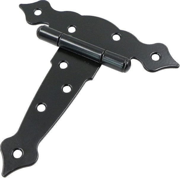 Black Iron T Shape Rustproof Duty Shed Hinge Strap Barns Playhouse Shed Deck Carousel 2