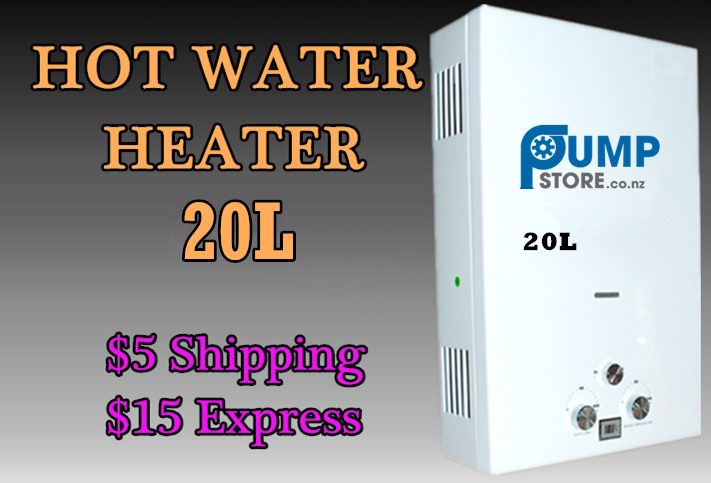 Domestic Tankless 20L LPG Gas Califont Instant Hot Water Heater + Shower Head Carousel 1