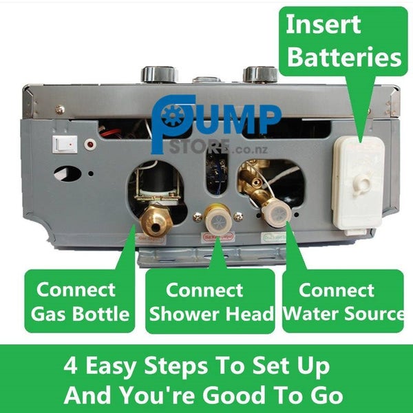 Domestic Tankless 20L LPG Gas Califont Instant Hot Water Heater + Shower Head Carousel 2