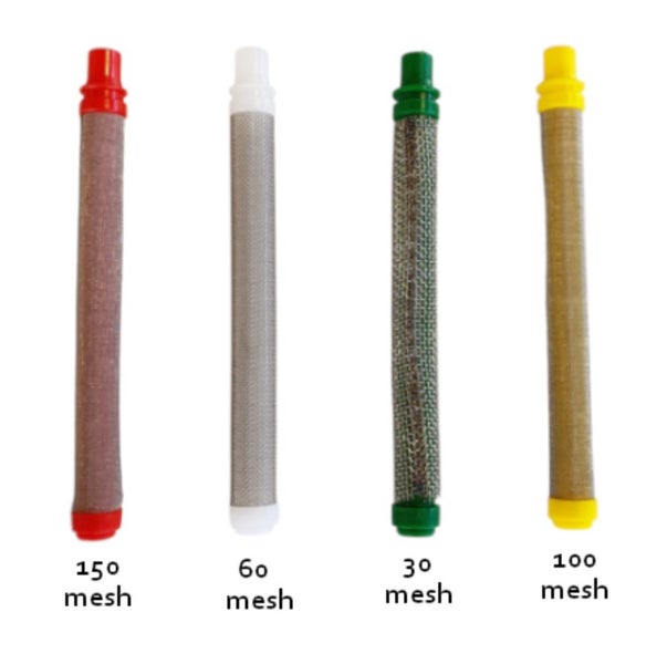 Pack of 5 100mm Push Filters Multiple Mesh Options for Airless Spray Guns Carousel 1