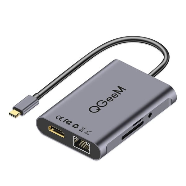 8 in 1 3.5mm Usb Hub 3.0 Adapter Pd Hdmi Rj45 Tf Sd for Ipad Pro Carousel 2