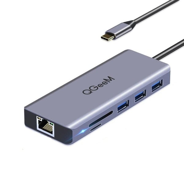 Multi Usb Hub Type c 3.0 Hdmi Vga Micro Sd Card Readers Rj45 Aux for Macbook ... Carousel 2