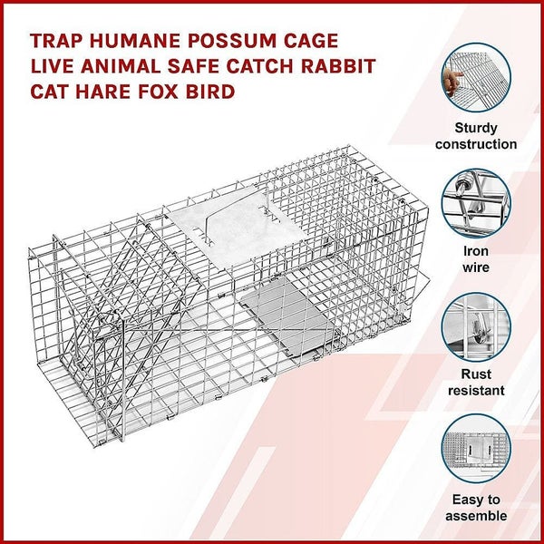 Trap Humane Possum Cage Live Animal Safe Catch Rabbit Cat Hare Fox Bird Carousel 2