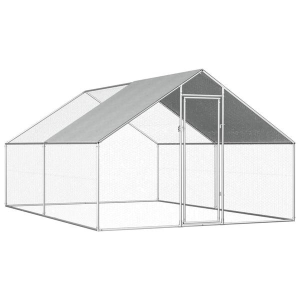 Outdoor Chicken Cage 2.75x4x1.92 m Galvanised Steel Oibink Carousel 1