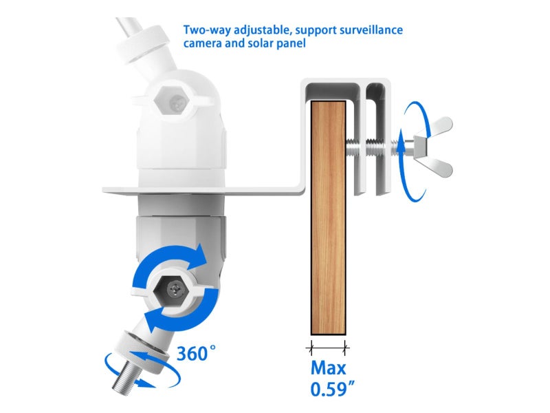 Gutter Mount for Security Camera Arlo / Eufy / Wyze- White63617601705474111