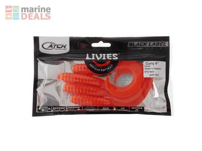 Catch Black Label Livies Curly Tail Soft Bait 6in… Carousel 2