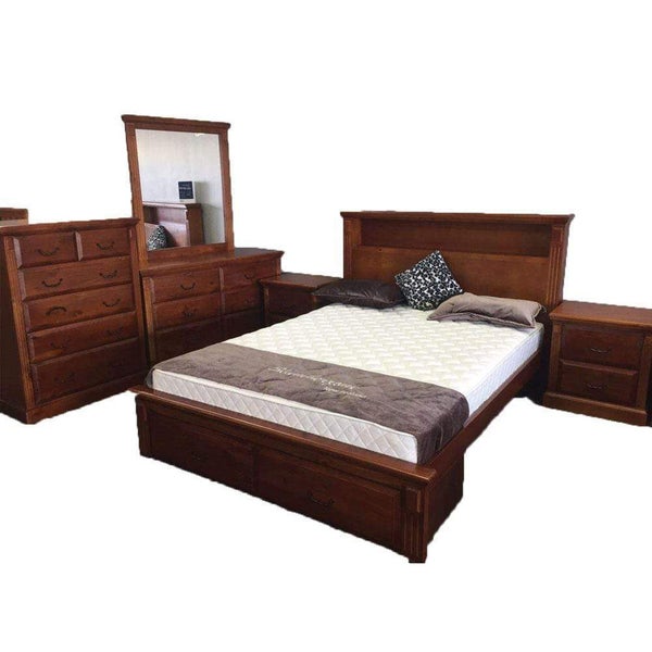 Sale!!!! Sale!!!! Sale!!!! Solid NZ Pine Wood Bedroom Suite:Queen Carousel 1