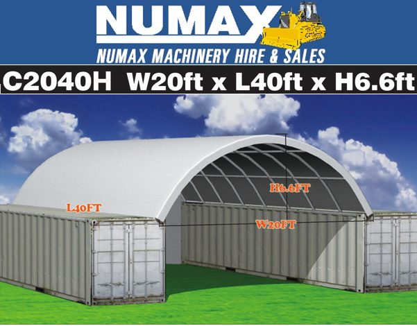 C2040H Container Shelter - 20FT x 40FT With Endwall Carousel 1