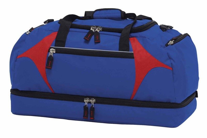 Spliced Zenith Sports Bag - Blue/Red Carousel 1