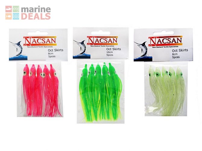 Nacsan Octopus Skirts 4.5cm Lumo Qty 5 Carousel 1