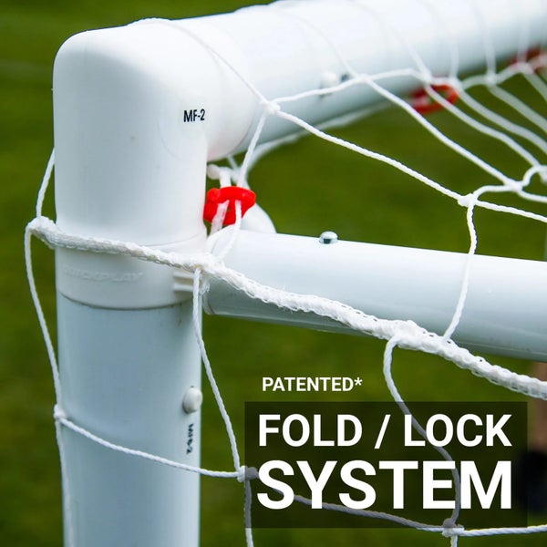 Q-Fold Match Folding 6ft x 4ft uPVC Football Goal - perfect for the backyard62868835234947114