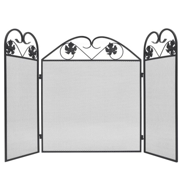 3-panel Fireplace Screen Iron Black Xaxbbp Carousel 1