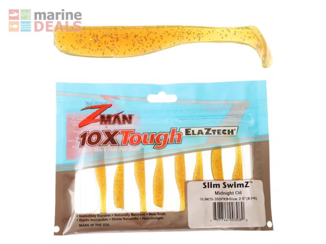 Z-Man Slim SwimZ Softbait 6.35cm Midnight Oil Carousel 1