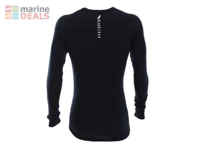 Black Shag Mens Long Sleeve Thermal Top L Carousel 3