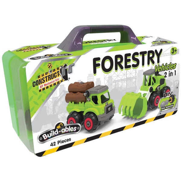 Construct IT Buildables: 2-in-1 Forestry Vehicles Set Carousel 1