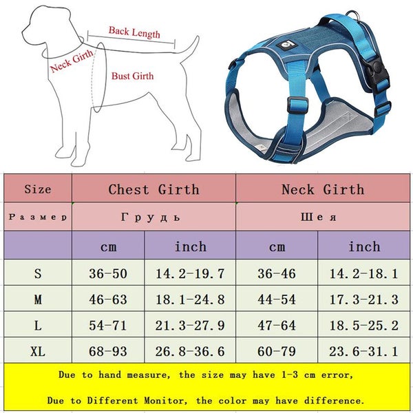 Adjustable Harness Dog Reflective Safety Training Walking Chest Vest Carousel 7