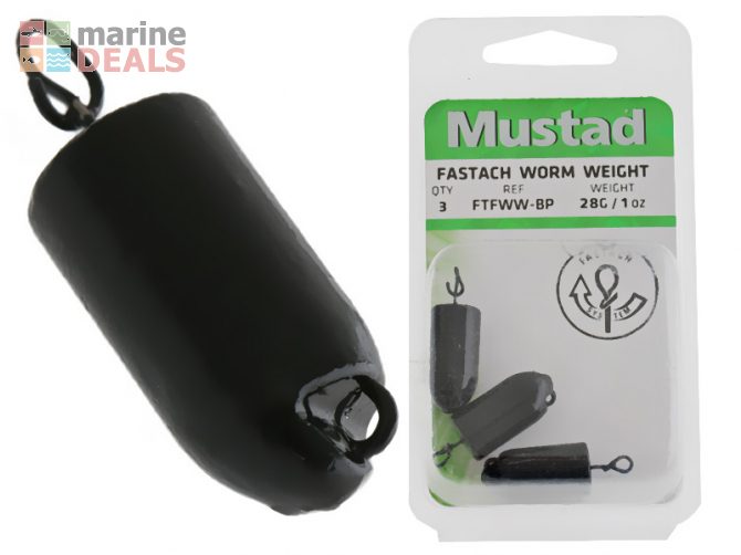 Mustad Fastach Jig Head Weights 1oz Qty 3 Carousel 1