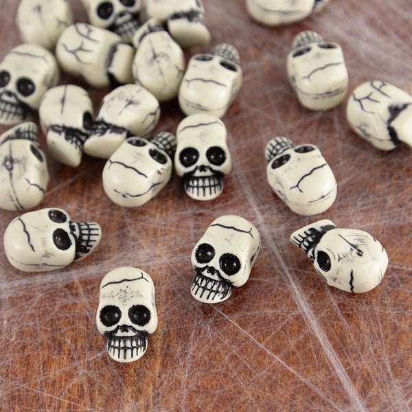 10pcs Halloween Skull Props Funny Plastic Skeleton Ghost Festival Carousel 2