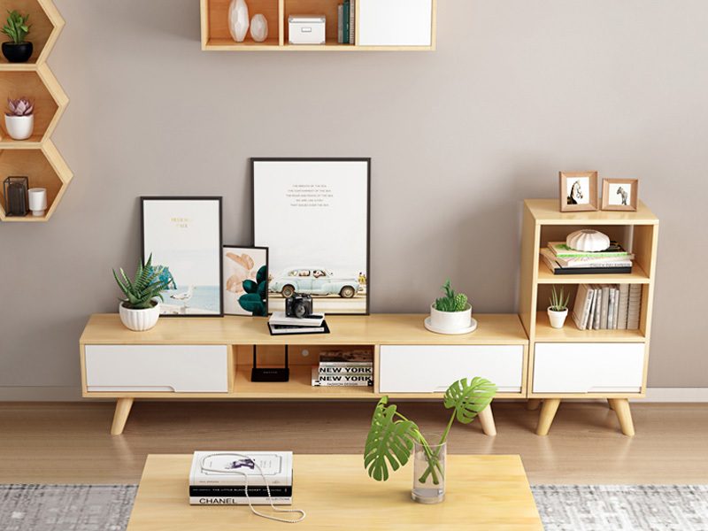 Ochre 3-Piece Scandi-Style Entertainment Unit Set Carousel 2
