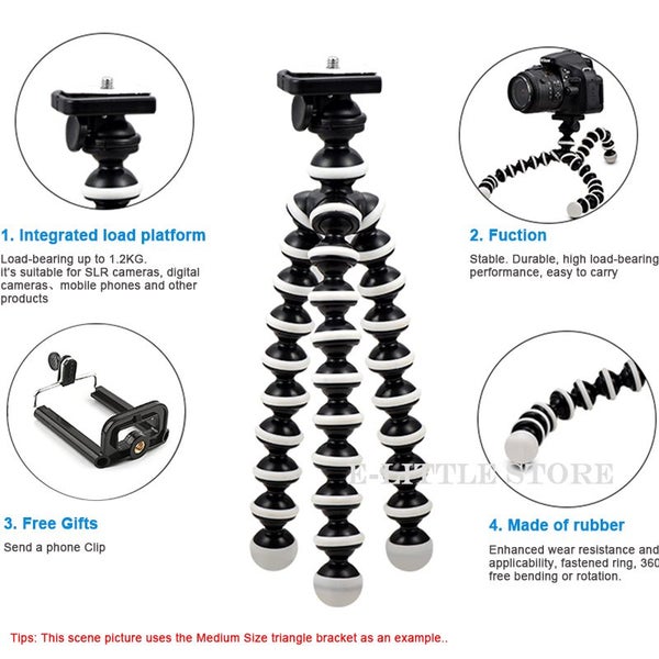 Octopus Tripod Stand Flexible Gorillapod for Mobile Phone Camera Carousel 7